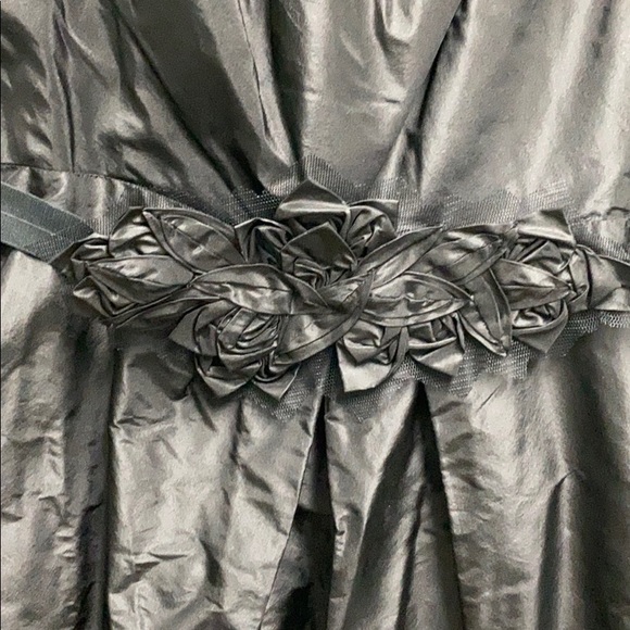 NWT Vera Wang Black Dupioni Silk Dress - Picture 5 of 12